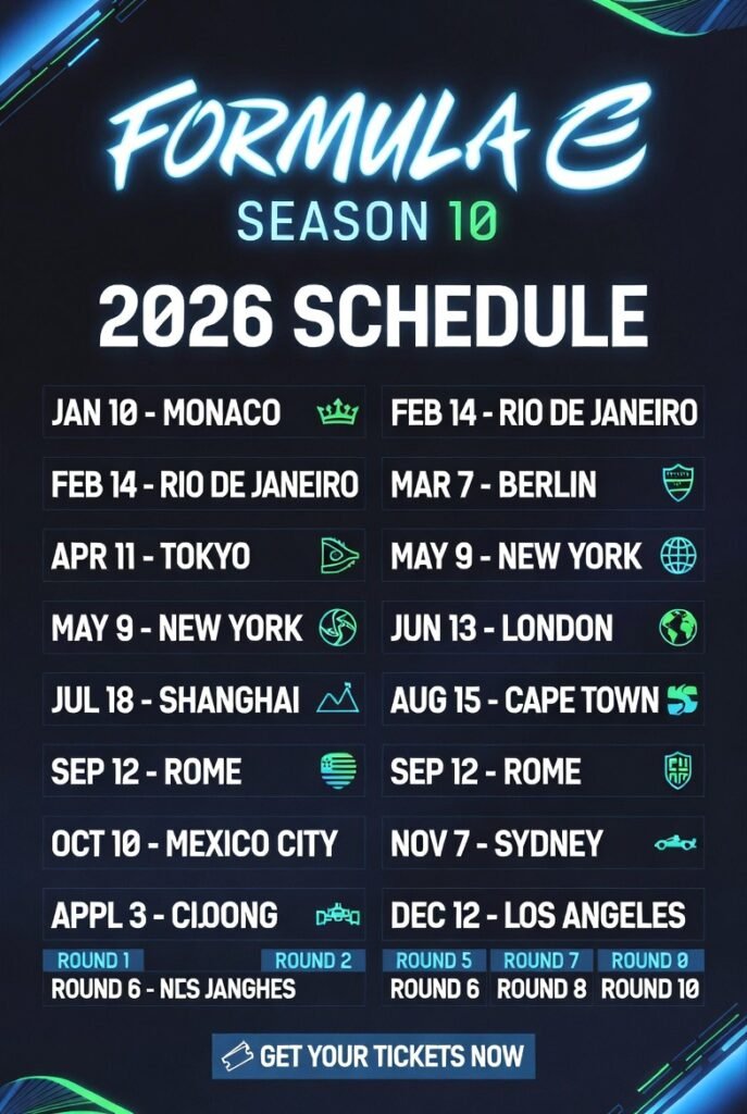 Formula E Schedule – When Are the Races?