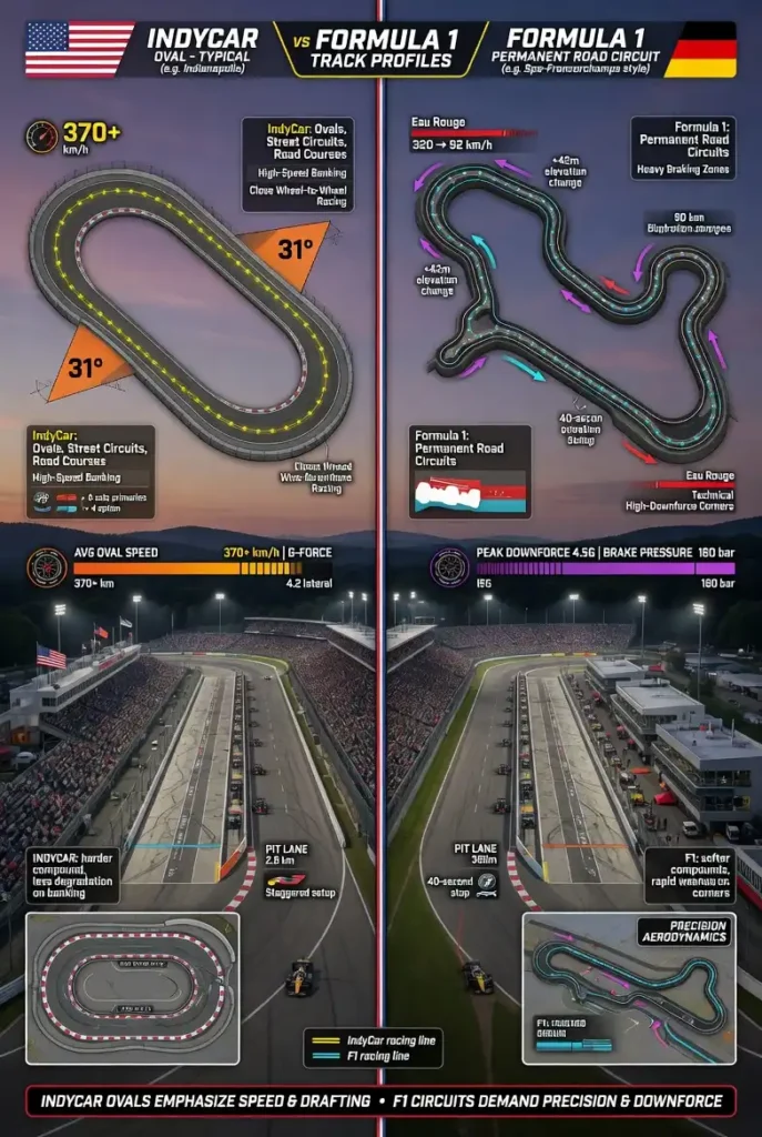 IndyCar vs F1 Track Profiles and Circuit Types