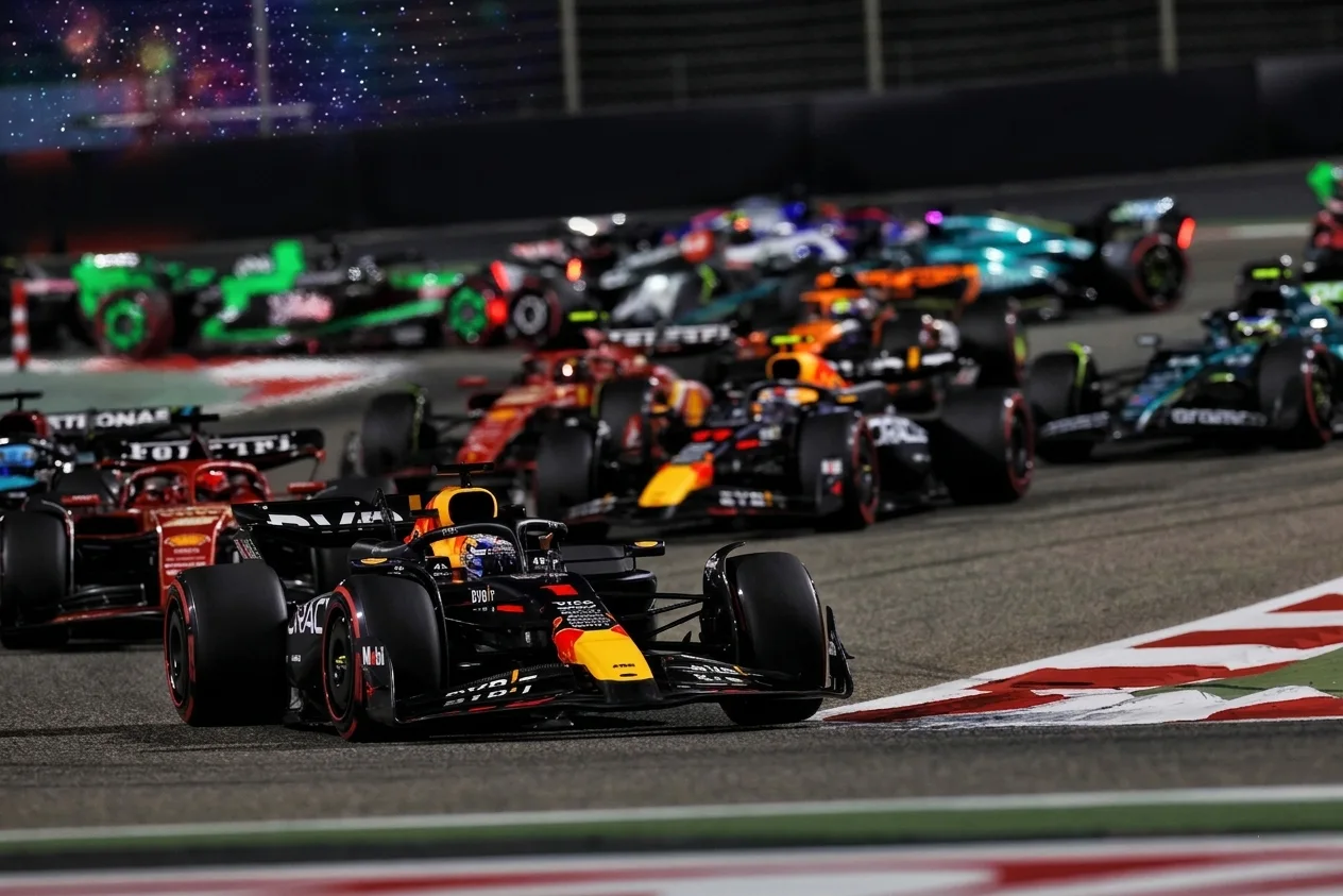 Formula 1 car on circuit at full speed — 2026 Spanish Grand Prix at Circuit de Barcelona-Catalunya