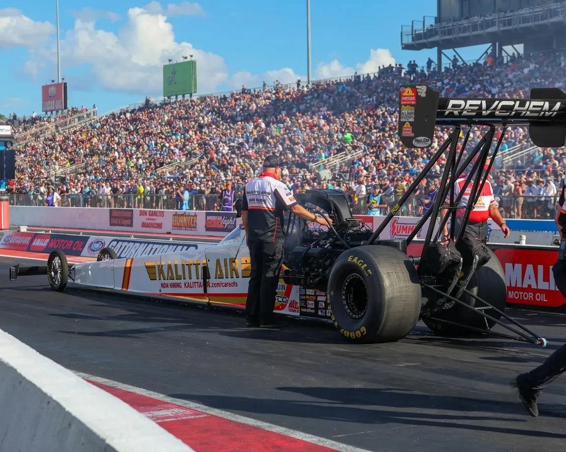 Top Fuel dragster engine and chassis detail โ NHRA championship contenders ranked 2026