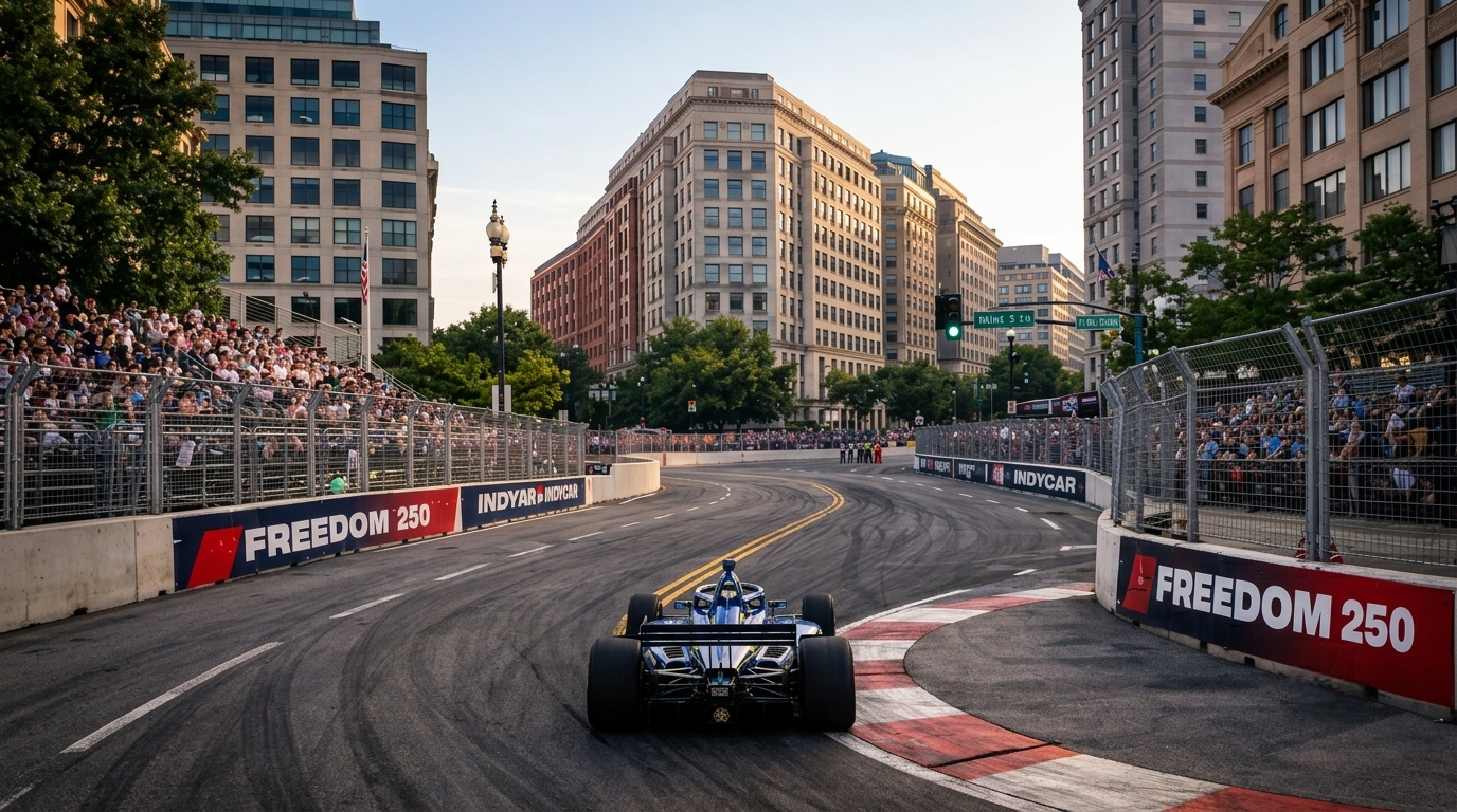 IndyCar road course racing action β close-wheel racing through a technical corner showing the competitive nature of the 2026 NTT IndyCar Series championship battle