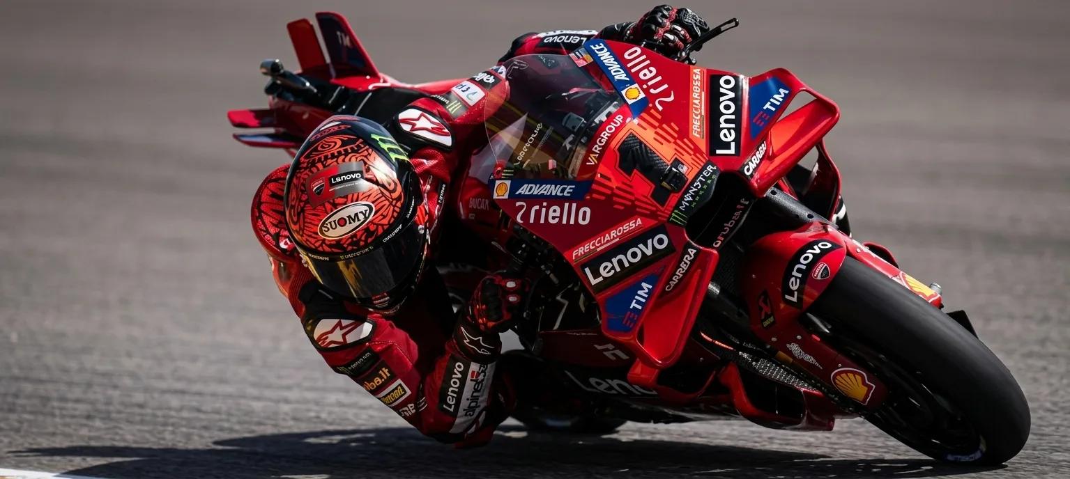 MotoGP motorcycle at full lean on track — Dutch TT 2026 at TT Circuit Assen preview