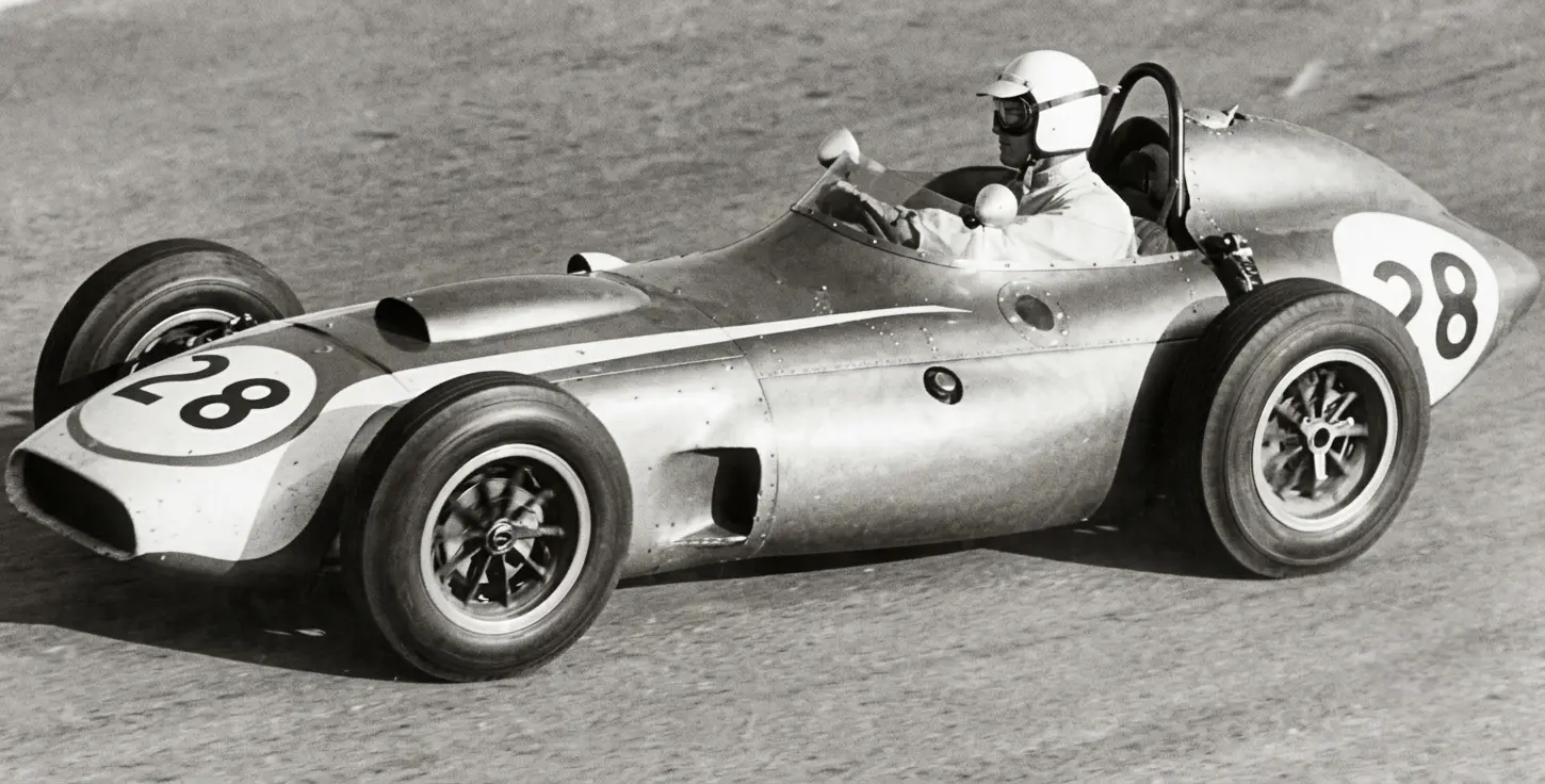 Lance Reventlow's Scarab Formula 1 car β the front-engine American Grand Prix challenger of the 1960 season