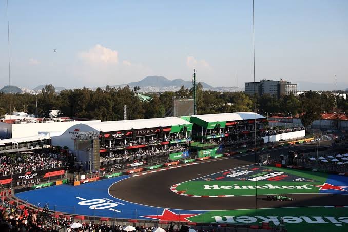 Autódromo Hermanos Rodríguez circuit Mexico City — aerial view of the road course layout used for NASCAR Cup Series race 2026