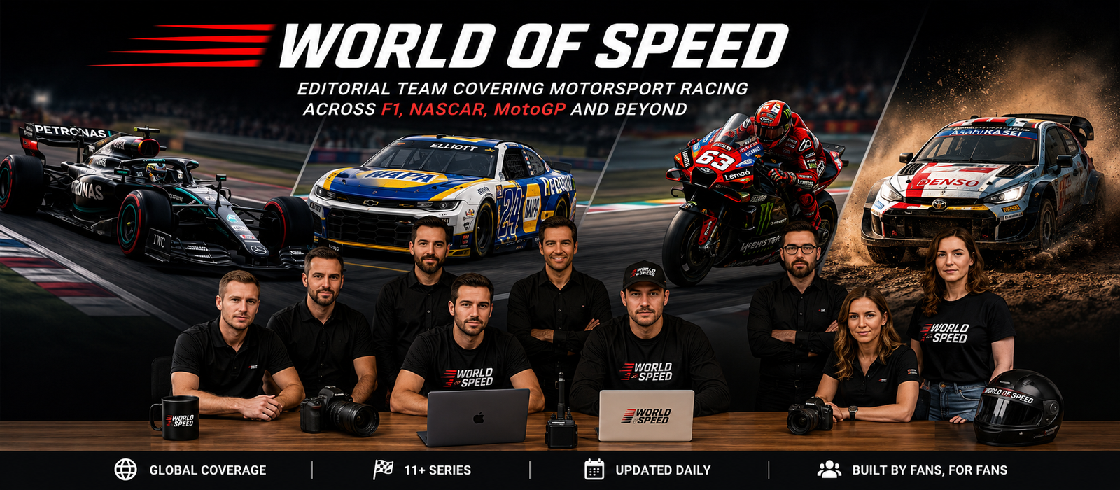 World of Speed editorial team covering motorsport racing across F1, NASCAR, MotoGP and beyond