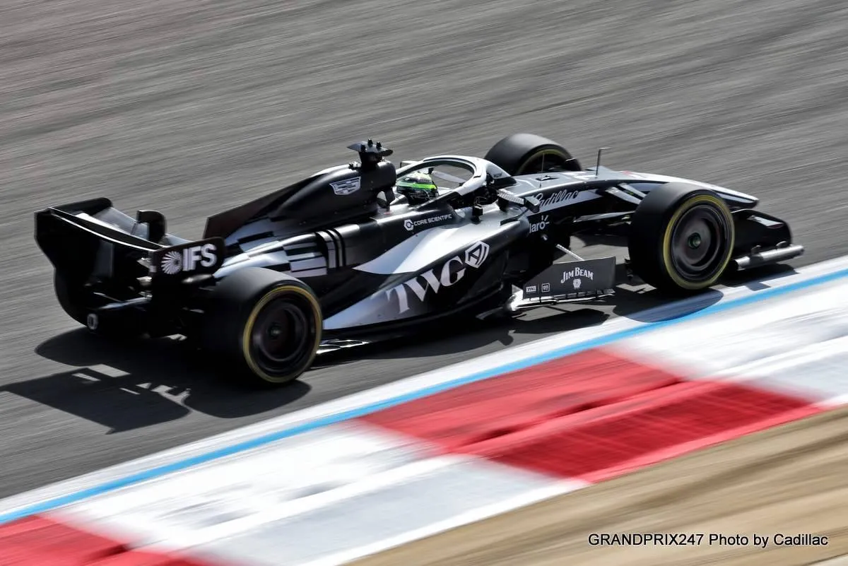 New Formula 1 team garage and pit equipment preparing for debut season — Cadillac F1 entry 2026