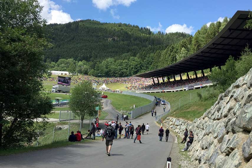 Formula 1 racing cars on track at the Austrian Grand Prix Red Bull Ring Spielberg 2026