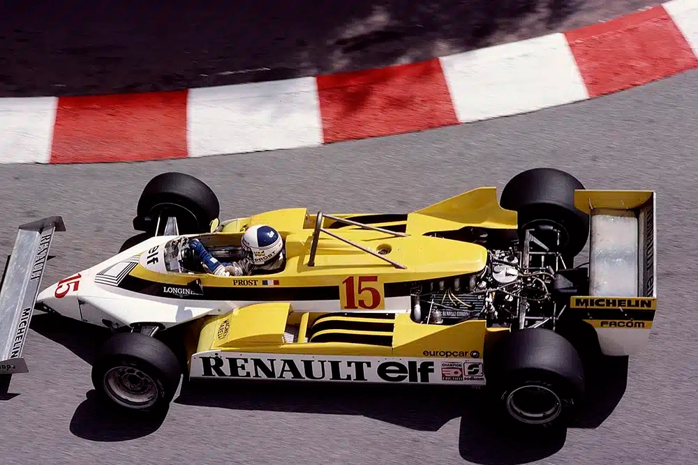 Alain Prost driving the Renault RE30 during the 1981 Dutch Grand Prix