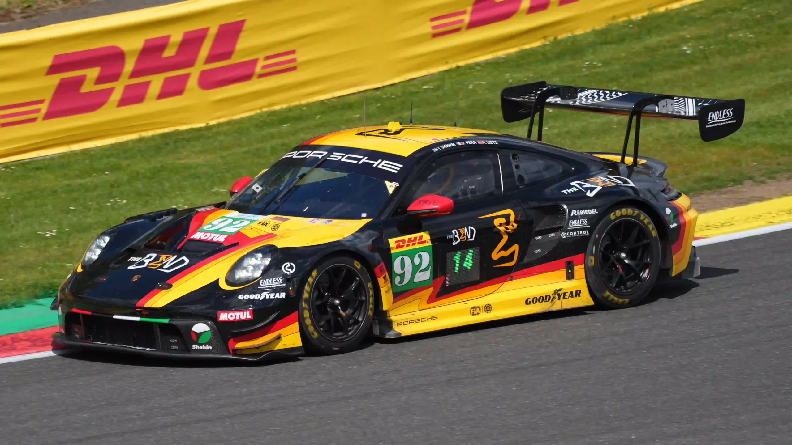 The Bend Manthey Porsche 911 GT3 R LMGT3 racing at Spa-Francorchamps in 2026