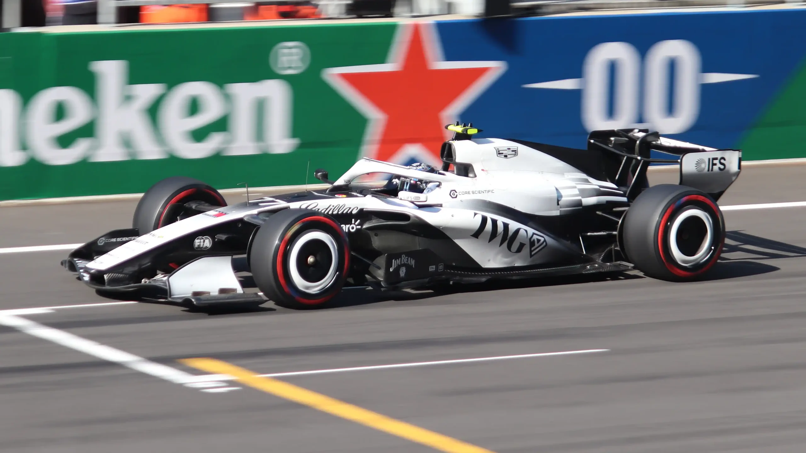 Cadillac MAC-26 Formula 1 car during qualifying at the 2026 Chinese Grand Prix