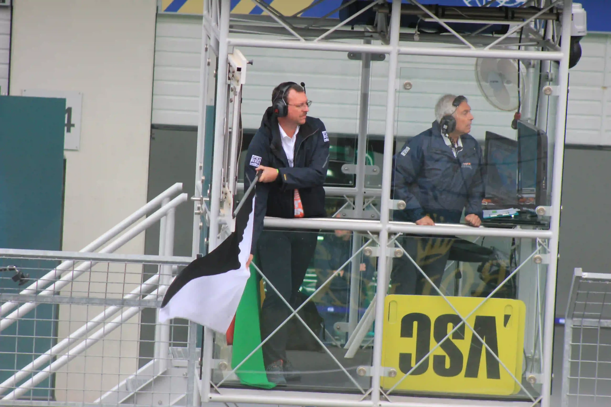 Formula 1 black-and-white warning flag displayed at the 2022 Austrian Grand Prix