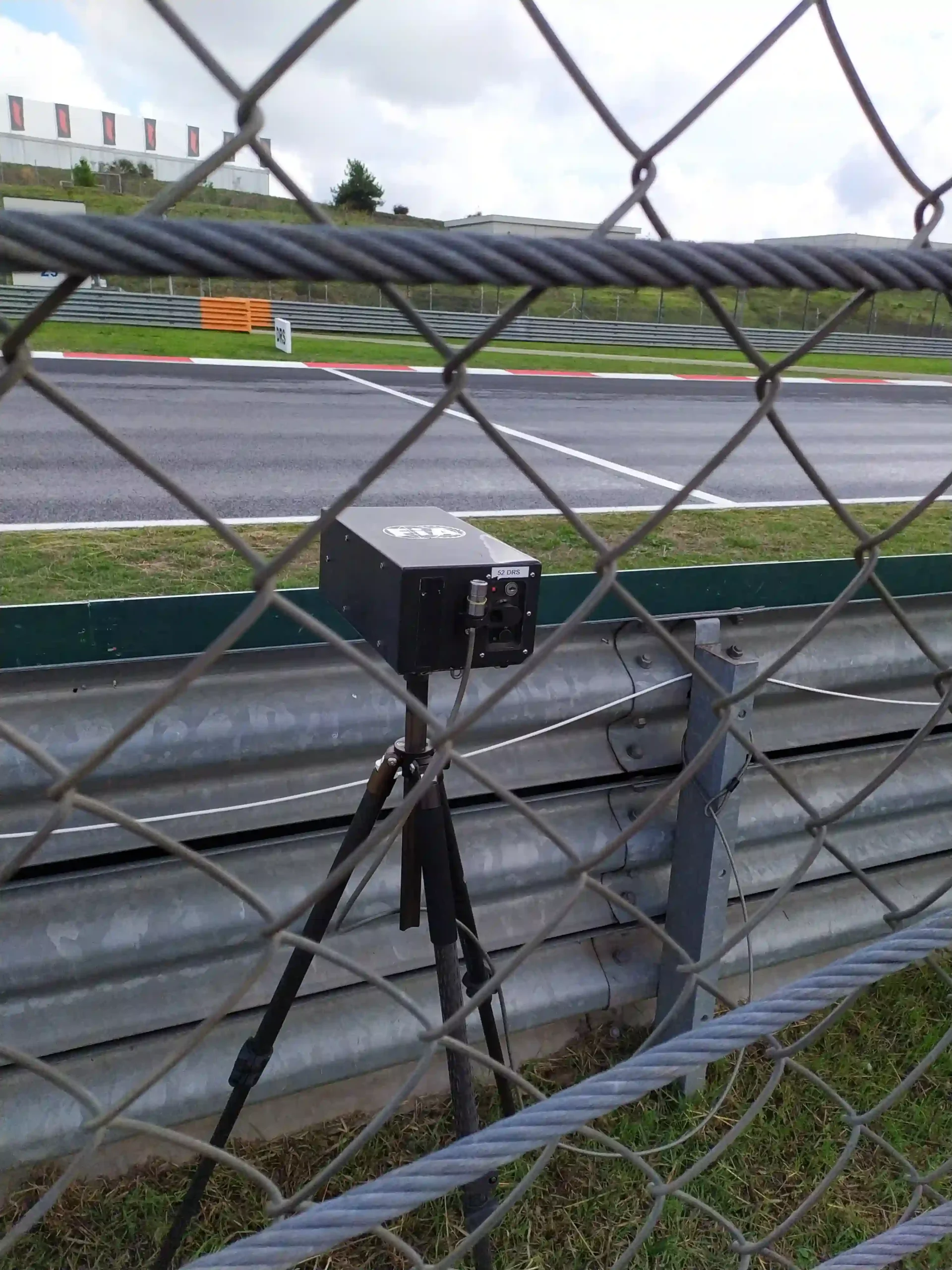 Formula 1 DRS detection equipment beside the circuit at the 2021 Turkish Grand Prix
