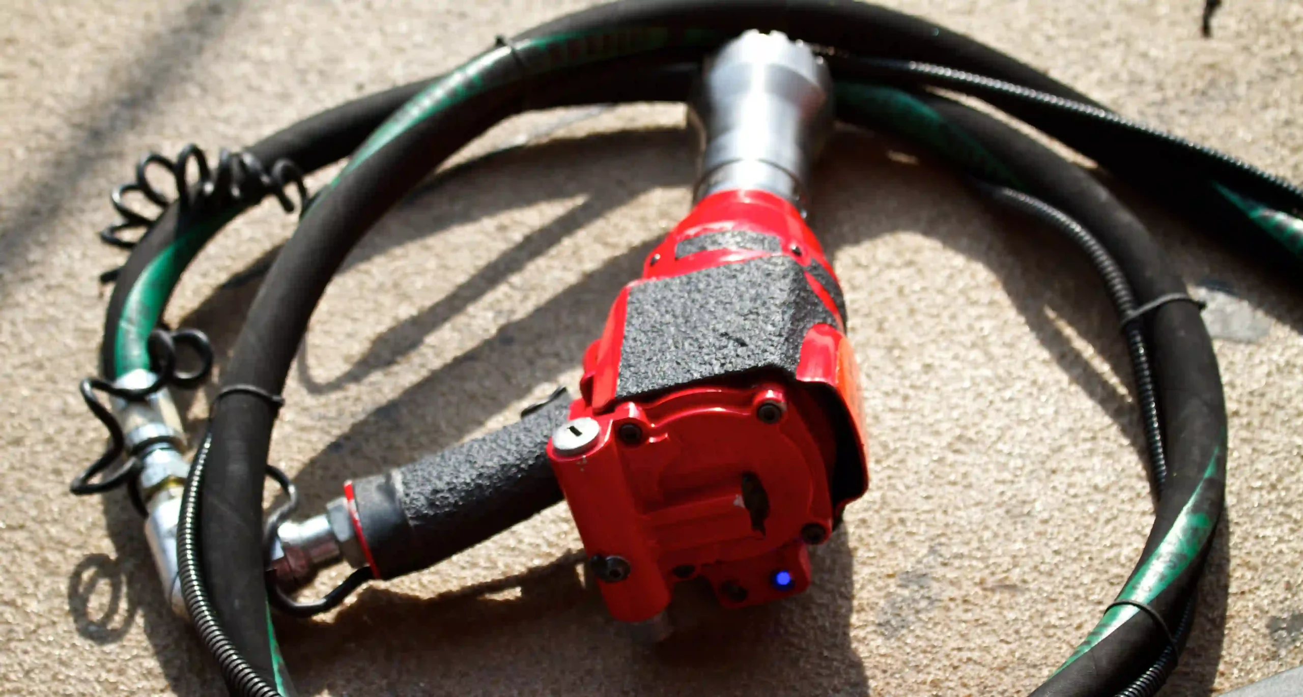 Formula One pneumatic wheel gun used during pit stops