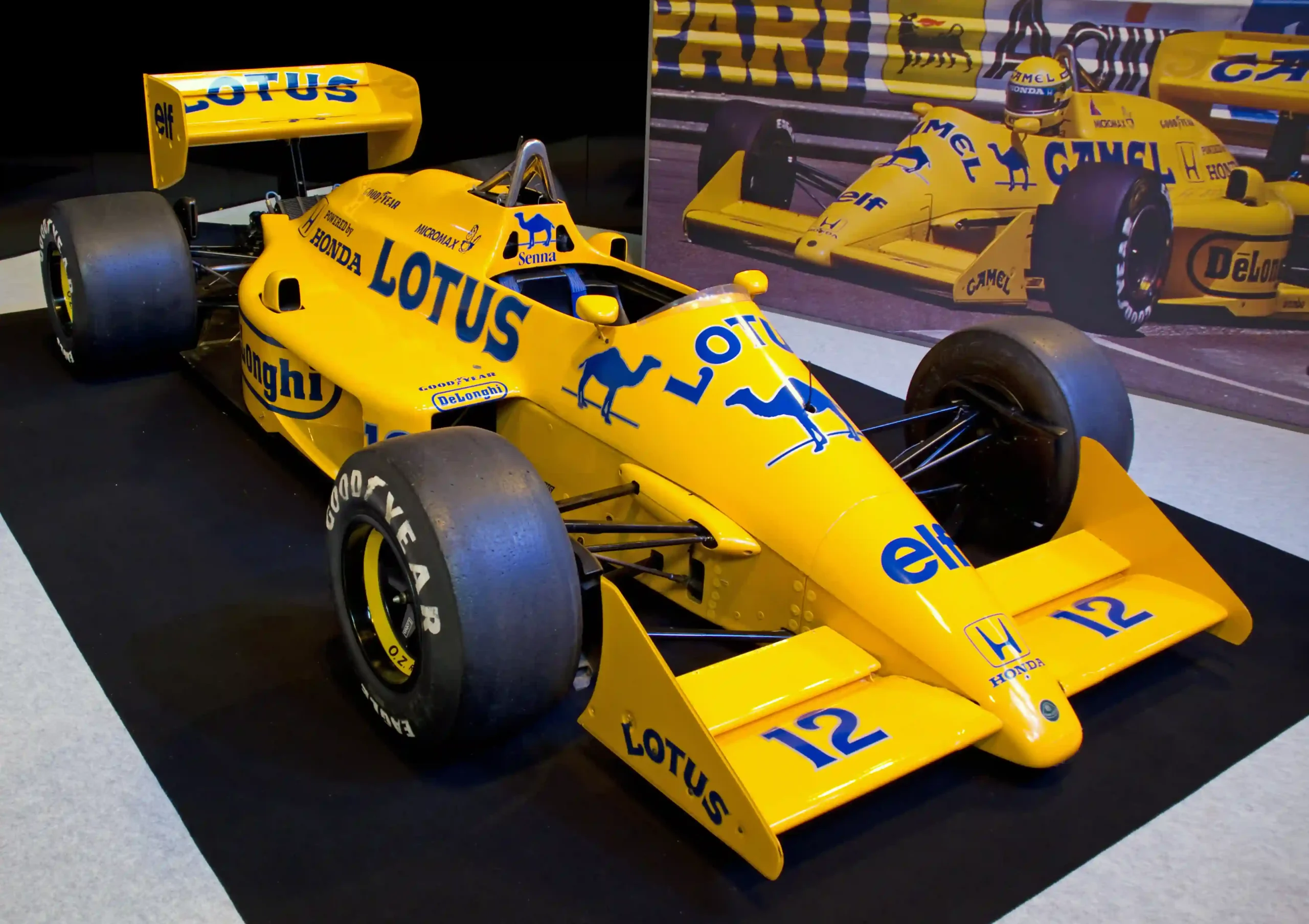 Ayrton Senna Lotus 99T Formula 1 car with active suspension