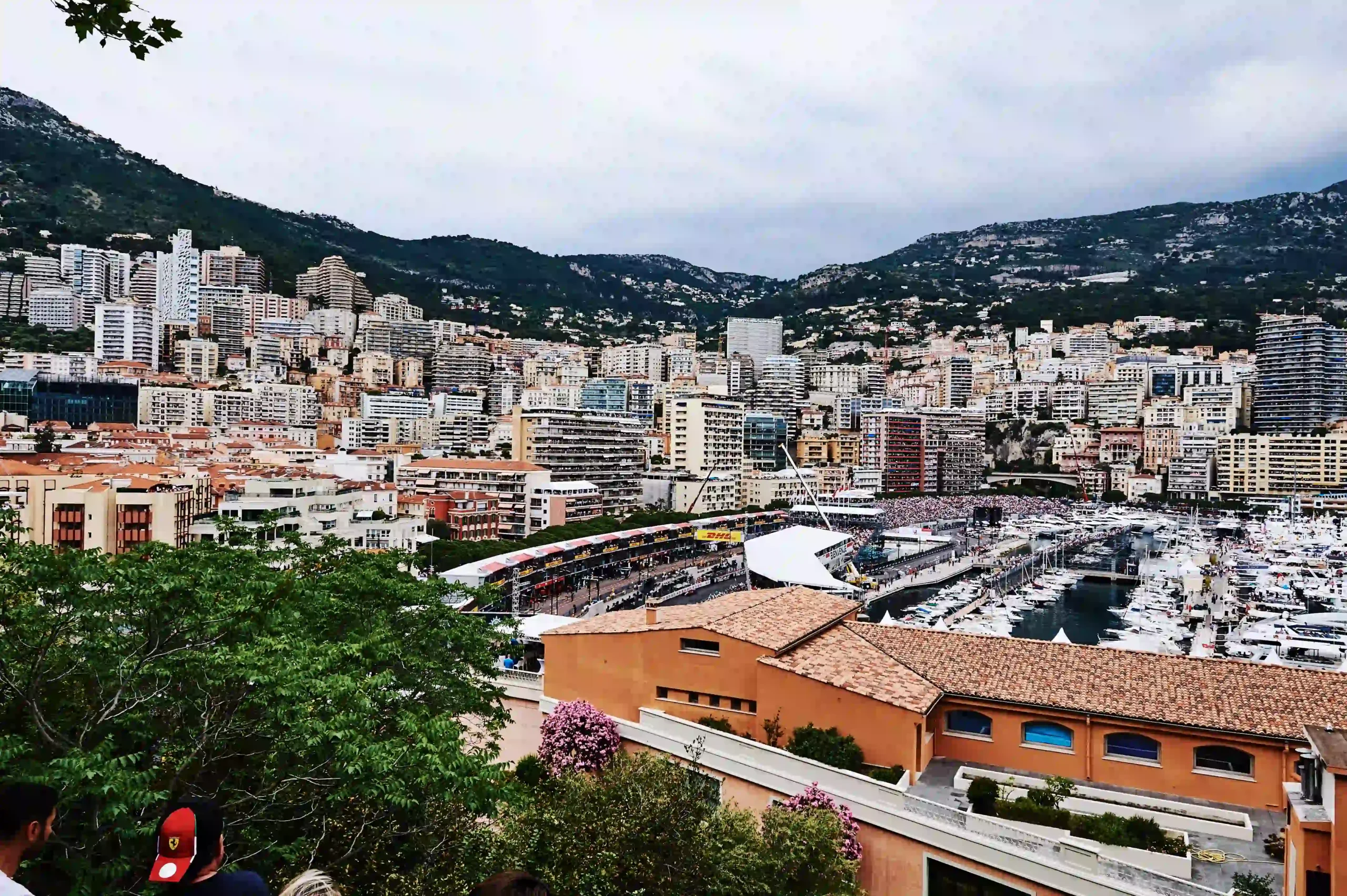 Formula 1 cars racing beside the harbor during the 2023 Monaco Grand Prix