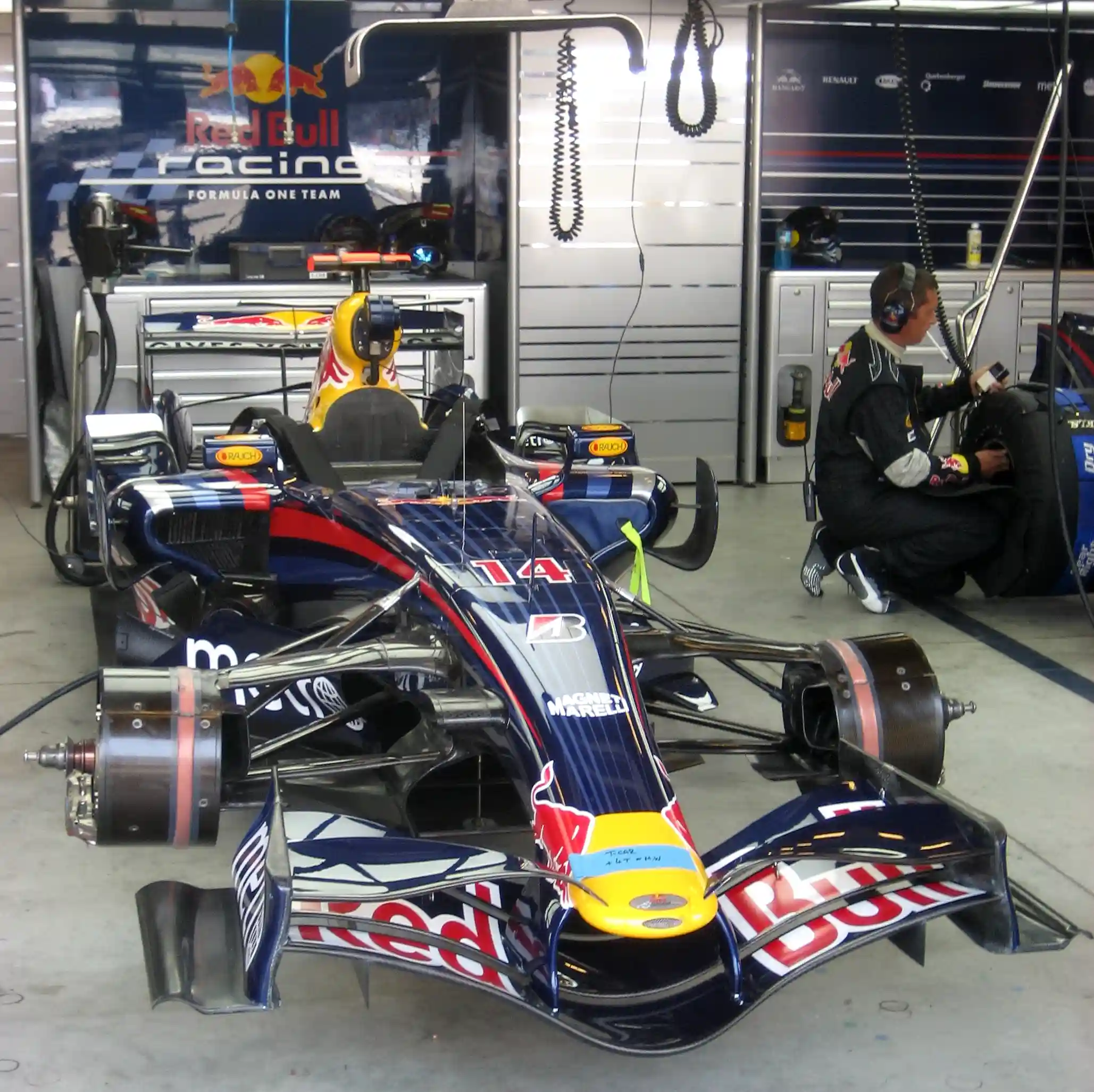 Red Bull Racing Formula 1 garage at the 2007 United States Grand Prix