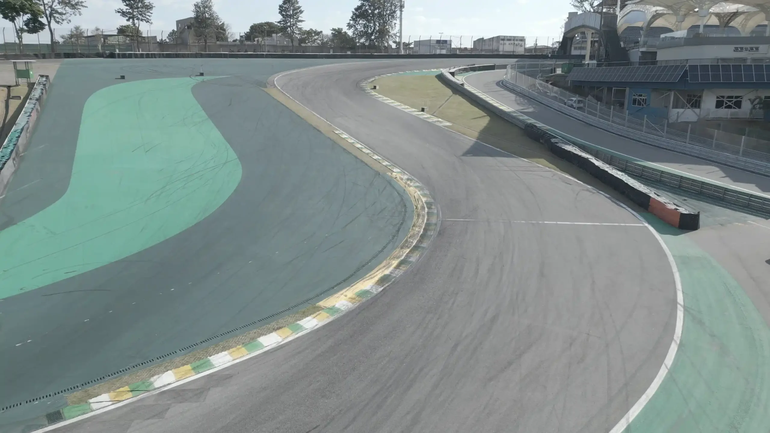 The Senna S corner complex at Interlagos viewed from above