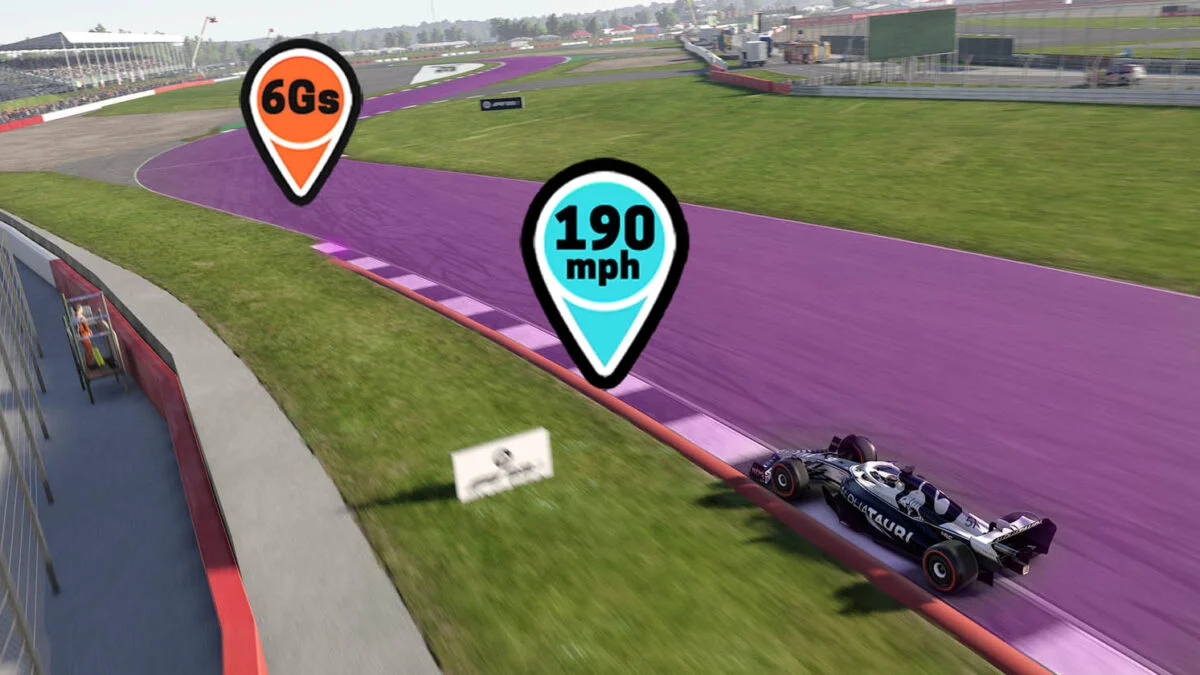 Single-seater racing car in action through a high-speed corner representing Formula 2 racing at Silverstone's demanding layout