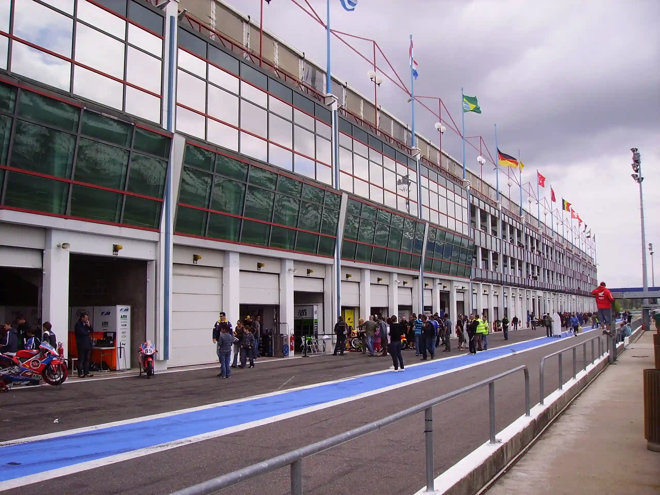 Pit buildings and stands at Circuit de Nevers Magny-Cours