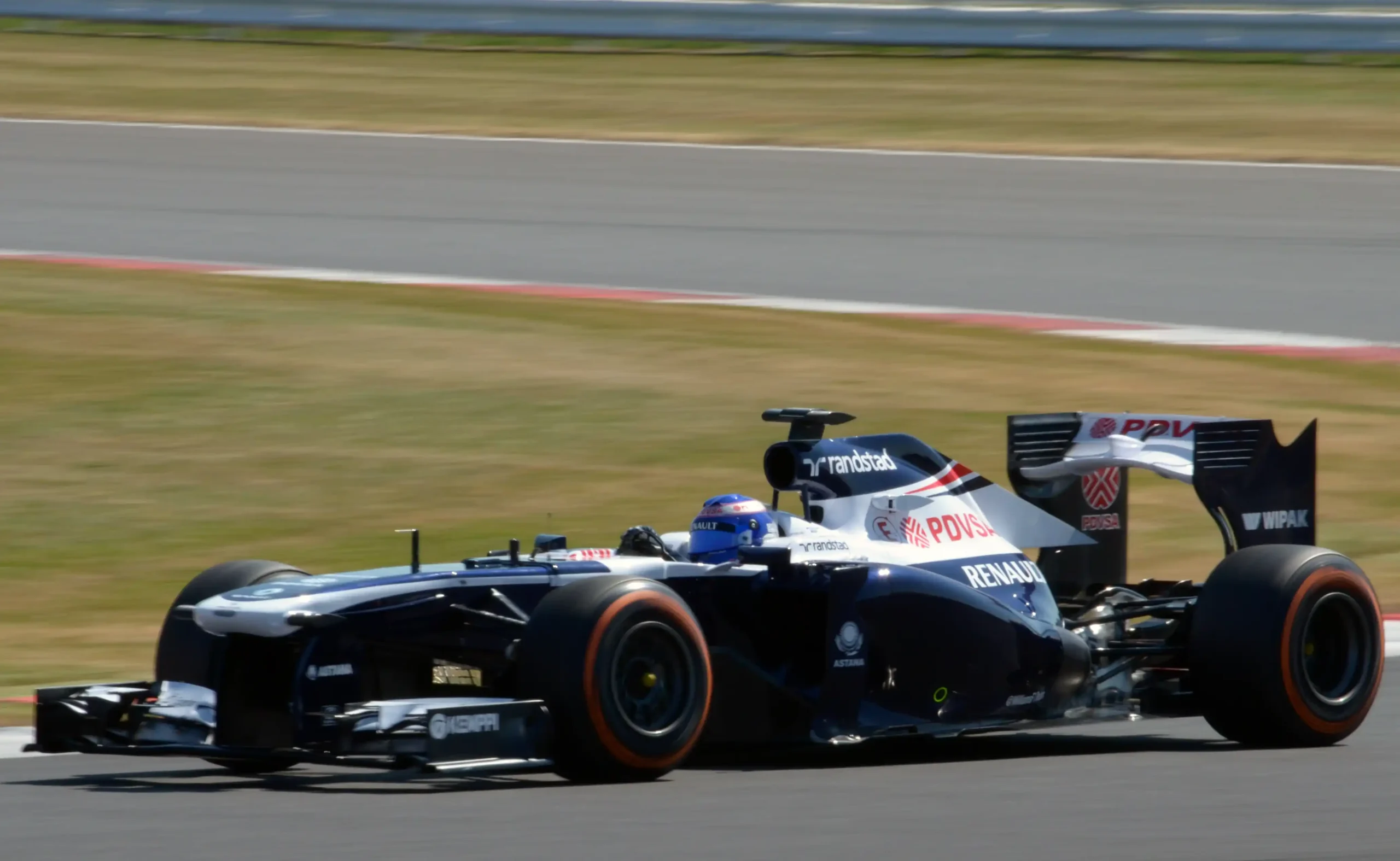 Susie Wolff driving the Williams FW35 during the 2013 Young Drivers Test at Silverstone