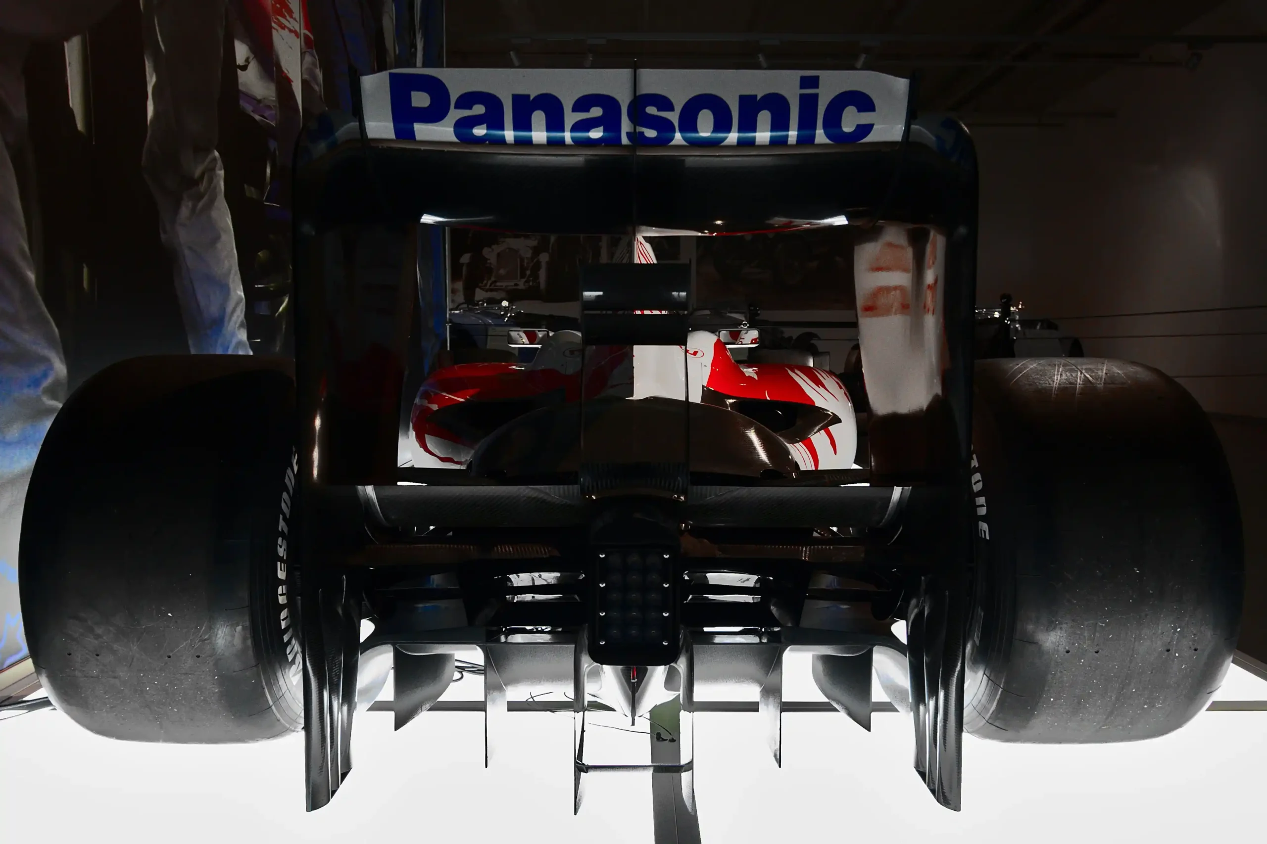 Toyota TF109 Formula 1 car displayed in a museum