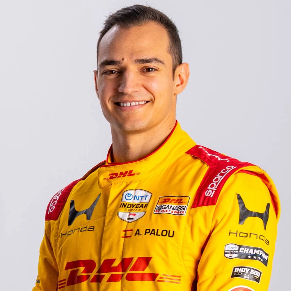 Alex Palou in his Chip Ganassi Racing race suit during the 2026 INDYCAR season