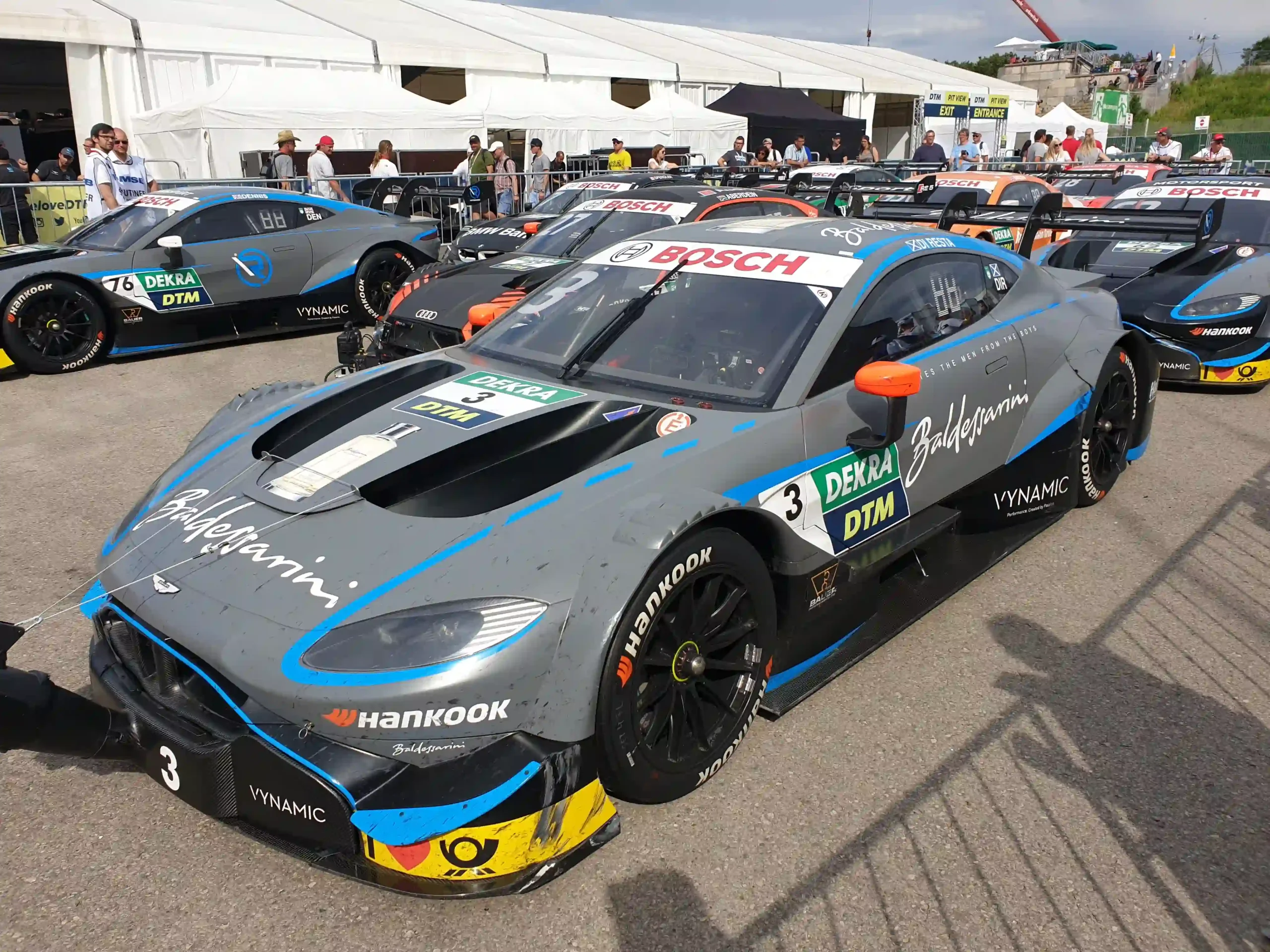 Aston Martin Vantage DTM race car representing DTM touring car competition