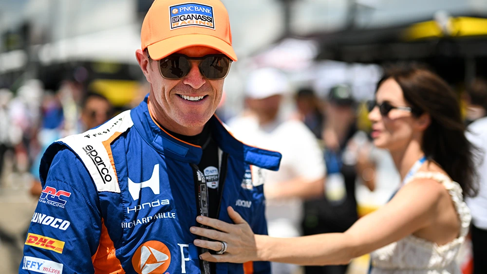 Scott Dixon driving during the 2026 Nashville INDYCAR weekend at Nashville Superspeedway