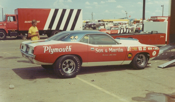 Historic 1971 dragster representing the roots of NHRA-style competition
