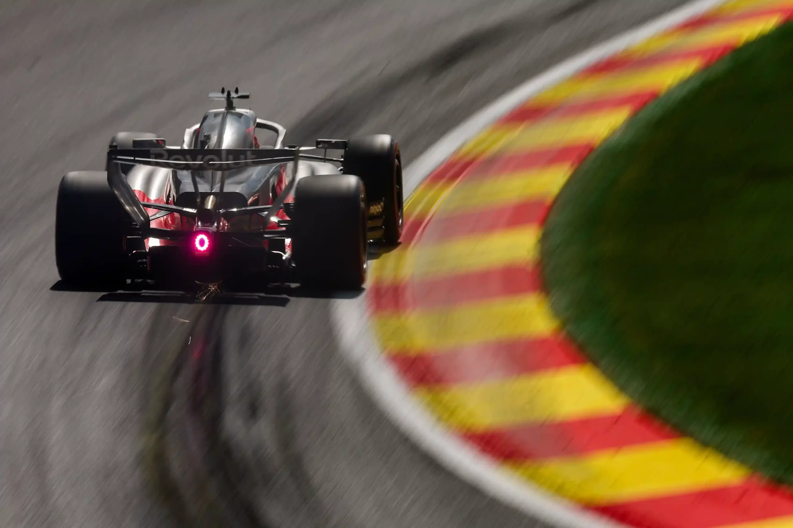 Nico Hulkenberg drives the Audi through Spa-Francorchamps during 2026 Belgian Grand Prix qualifying