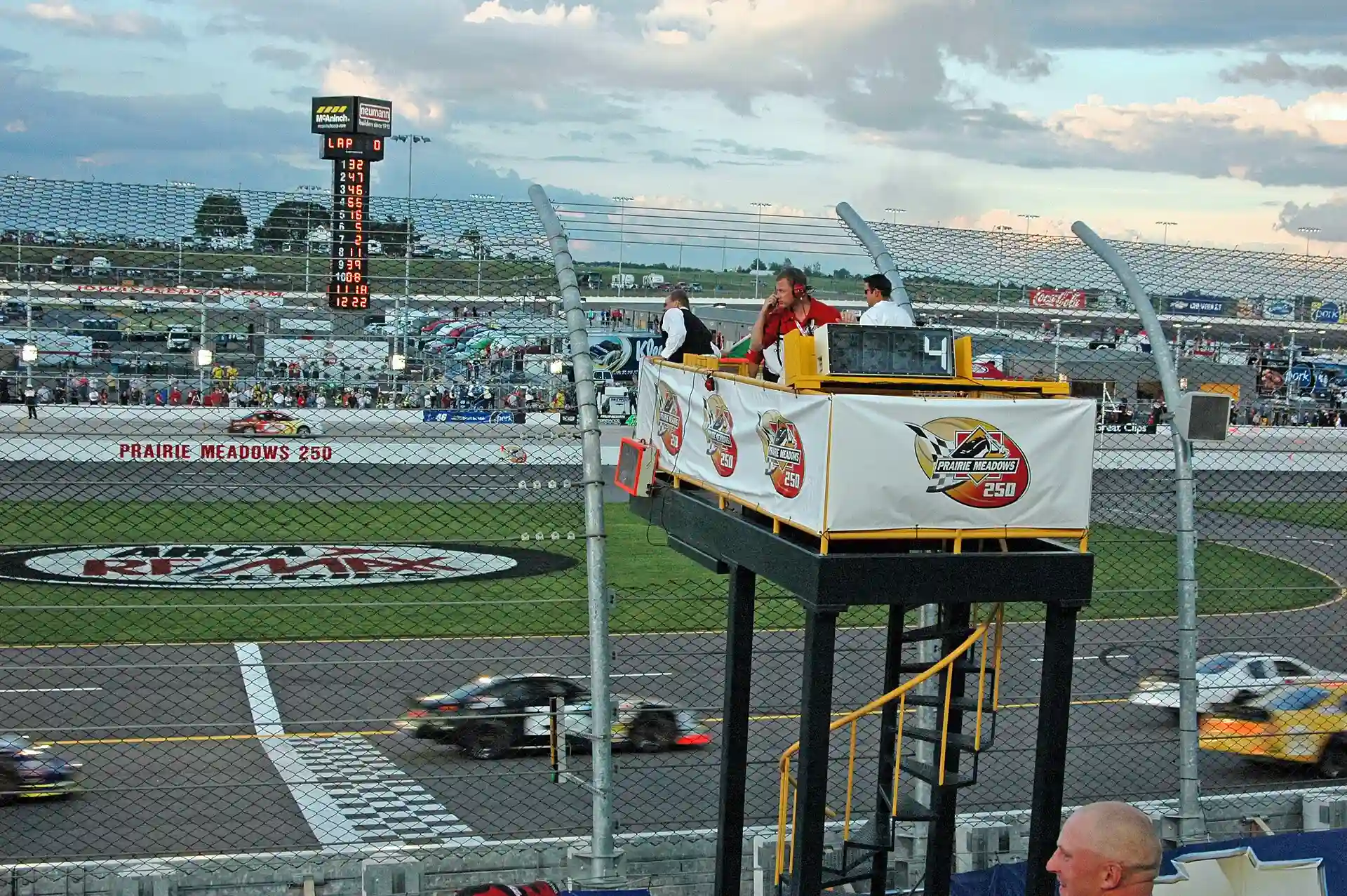 Iowa Speedway grandstands and oval layout in Newton Iowa