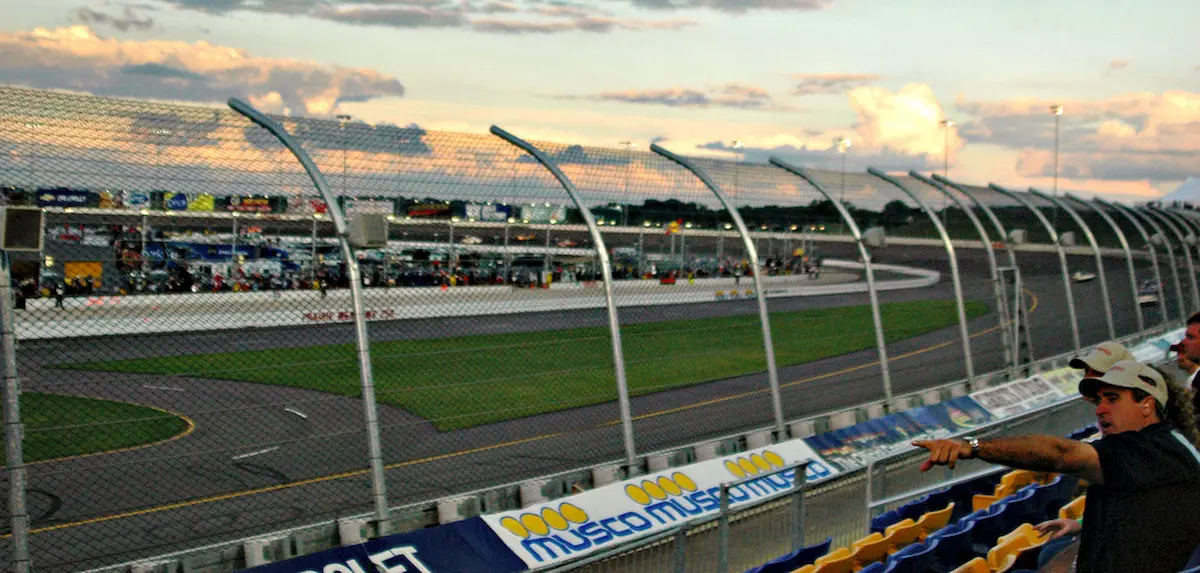 Iowa Speedway oval in Newton Iowa for NASCAR race weekend