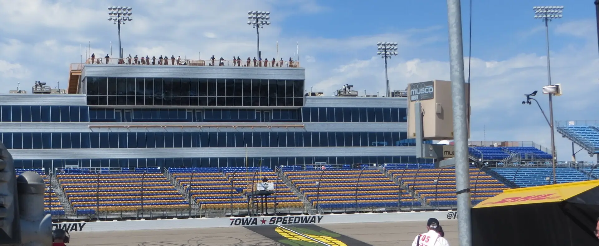 Iowa Speedway paddock and infield area during a motorsport race weekend