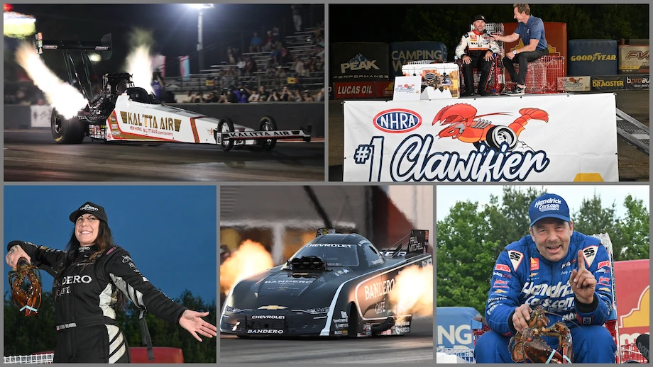 Shawn Langdon during Top Fuel qualifying at the 2026 Northwest Nationals