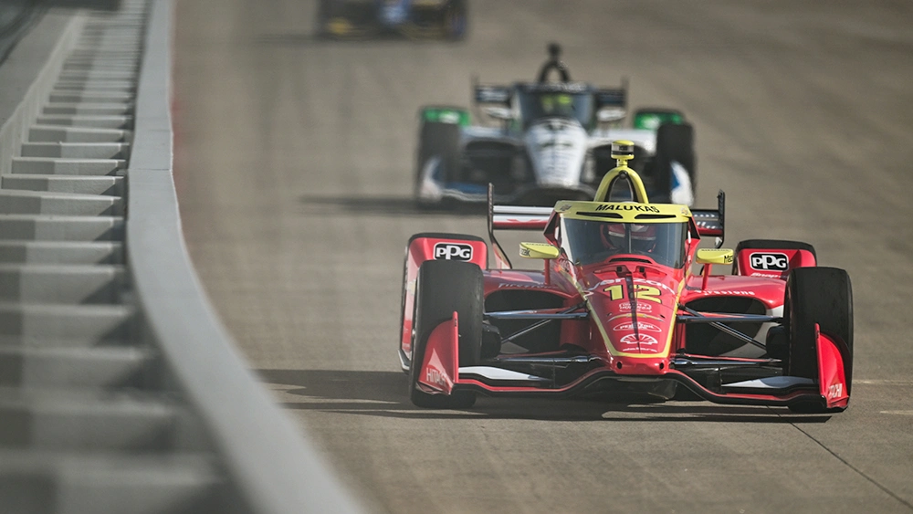 David Malukas during the 2026 Nashville INDYCAR weekend after returning to lead Final Practice
