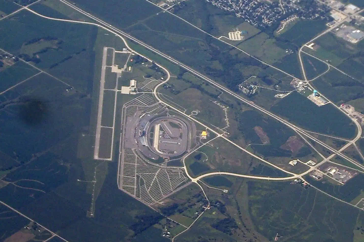 Aerial view of Iowa Speedway in Newton Iowa ahead of NASCAR Cup Series competition