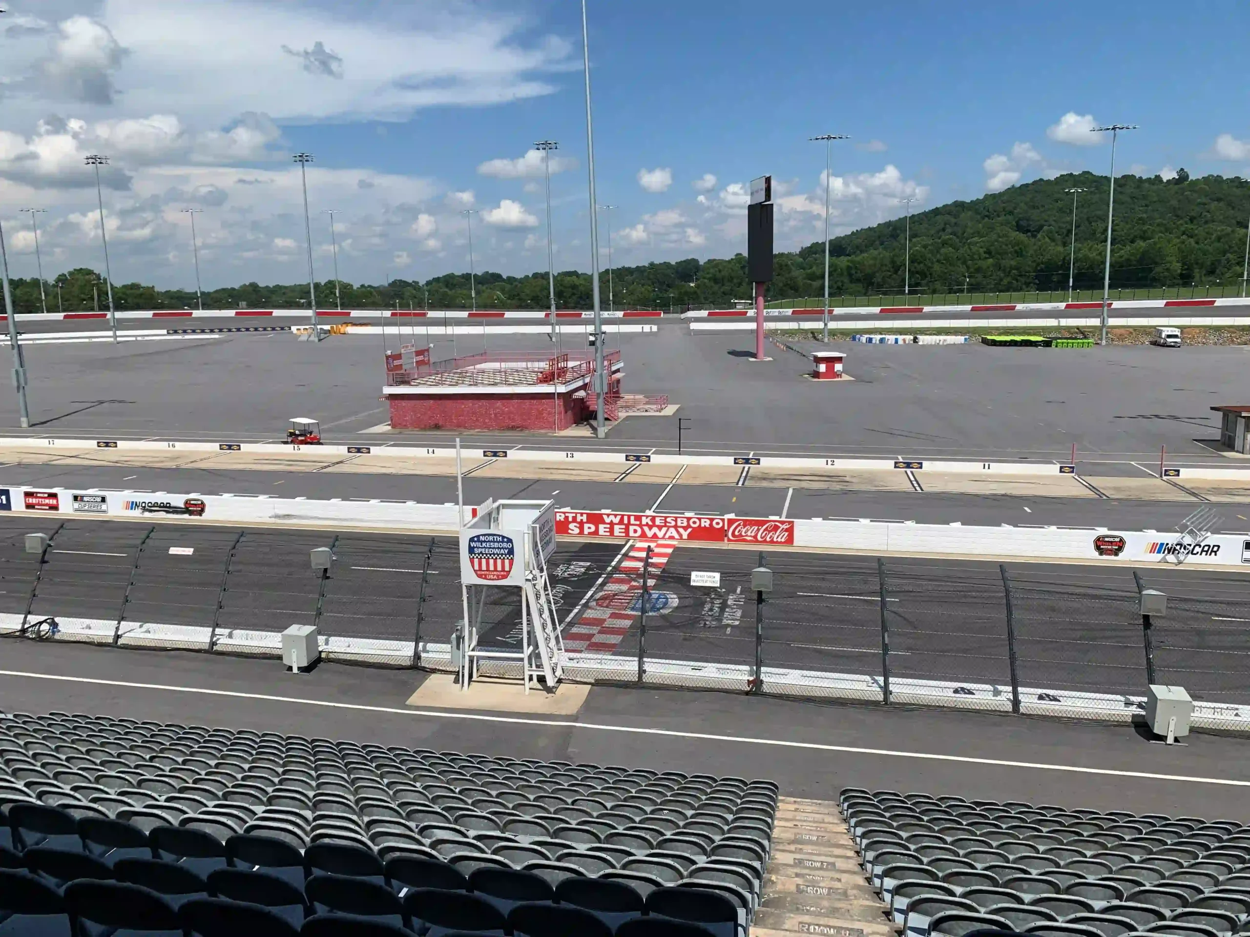 Modern North Wilkesboro Speedway grandstands and racing surface