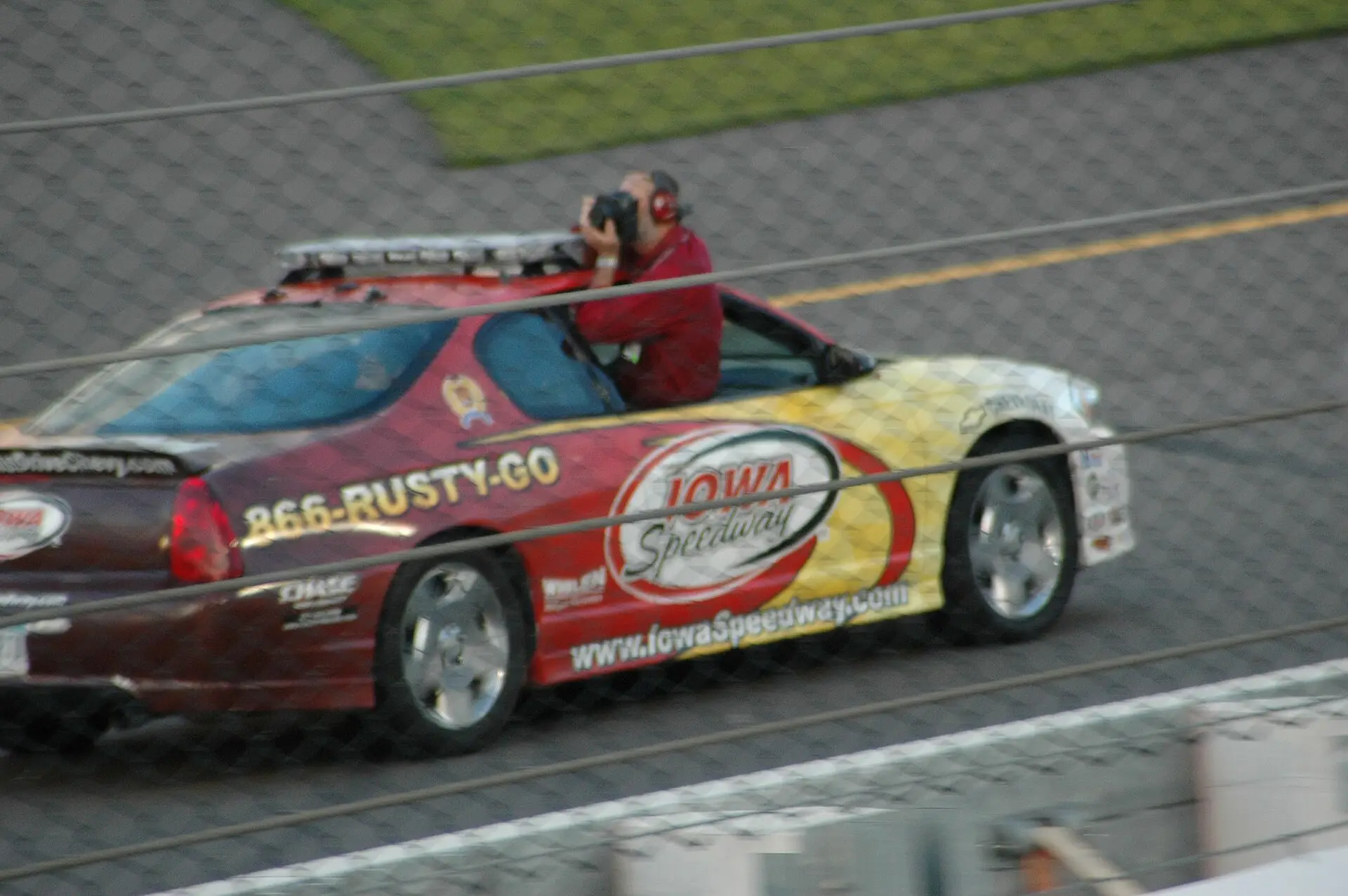 Pace car on track at Iowa Speedway during a race weekend