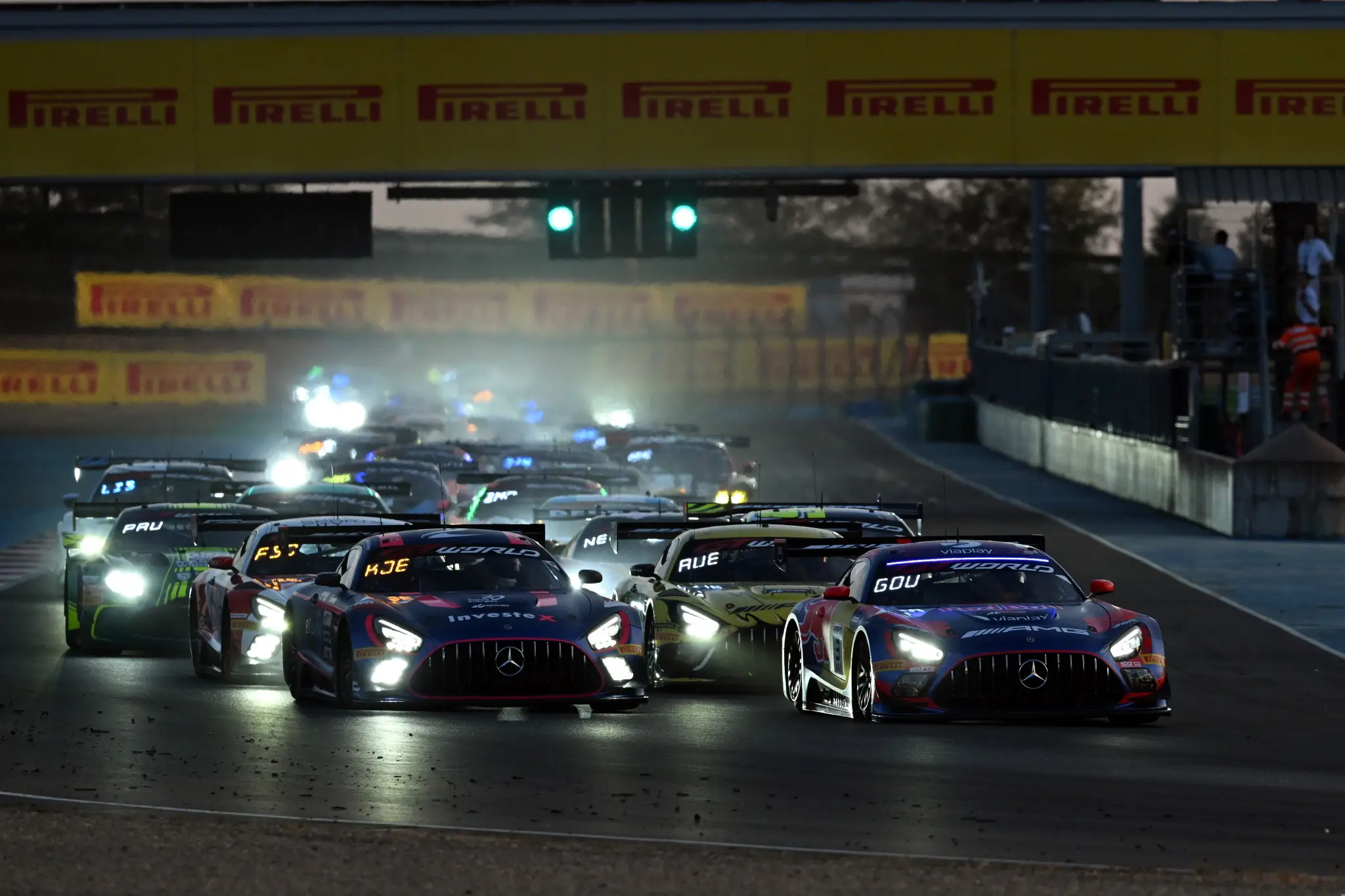 GT World Challenge Europe Race 1 action at Magny-Cours during the 2026 night race