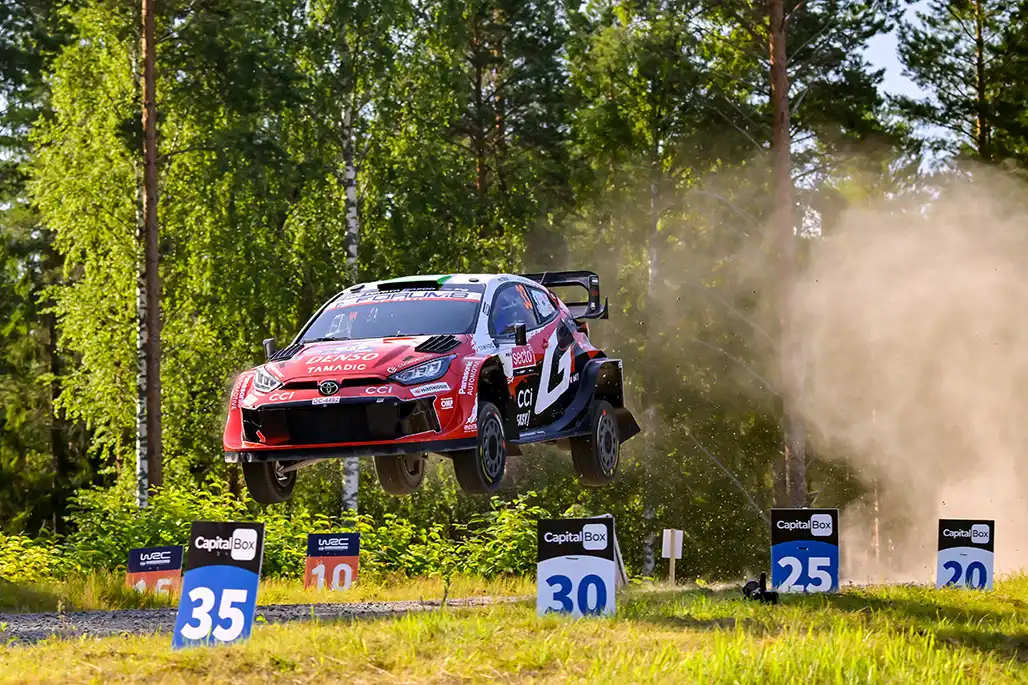 Toyota GR Yaris Rally1 in action during Rally Finland 2026