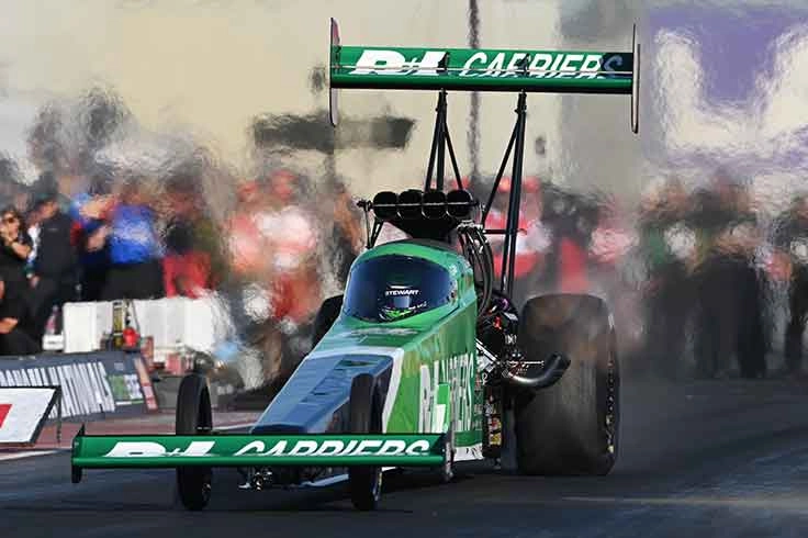 Tony Stewart's Top Fuel dragster during the 2026 NHRA season