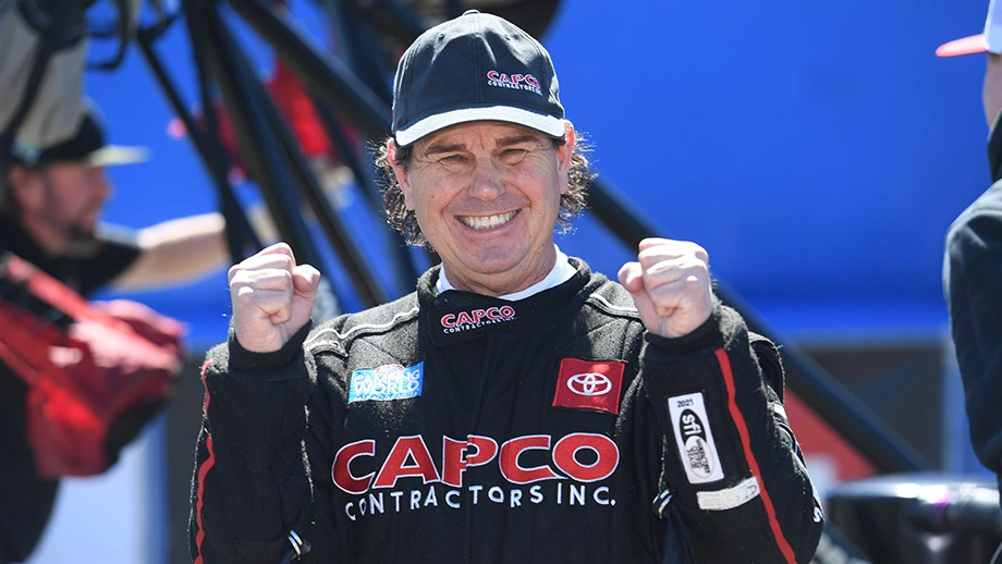 Billy Torrence makes a Top Fuel qualifying pass at Pacific Raceways