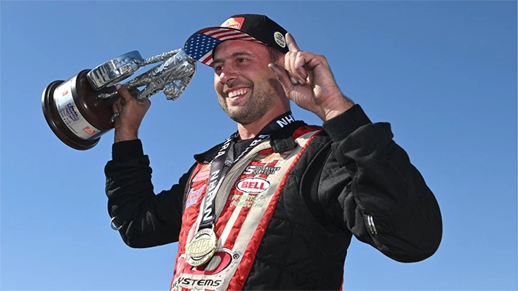 Dallas Glenn during a previous Pacific Raceways Pro Stock weekend