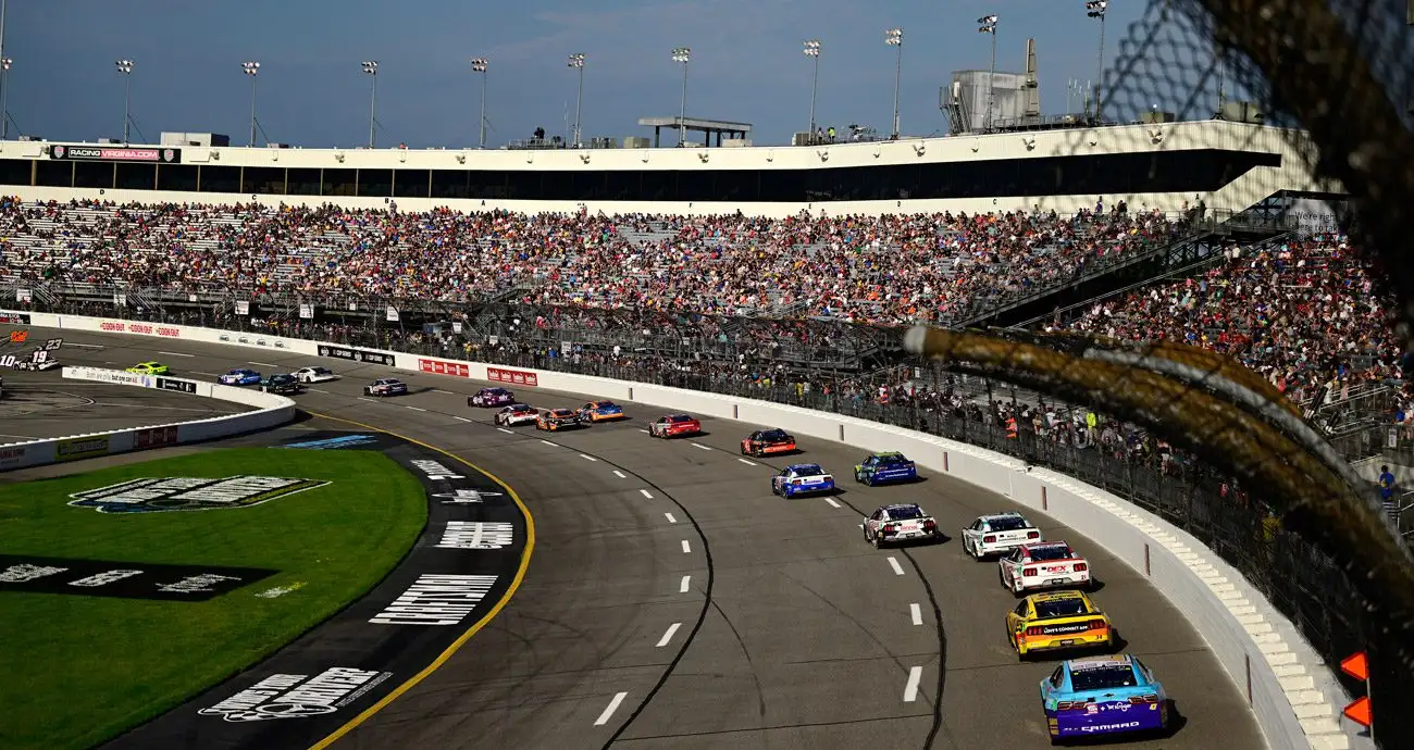 NASCAR Cup Series cars racing at Richmond Raceway