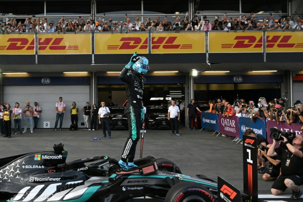 George Russell Baku pole 2026