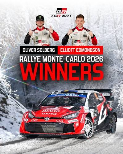 Oliver Solberg and Elliott Edmondson in the Toyota GR Yaris Rally1