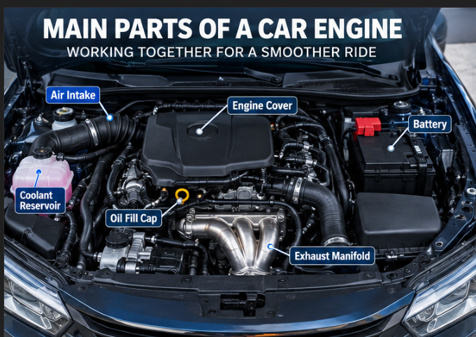 Comparison of engine layouts: inline, V configuration and flat/boxer