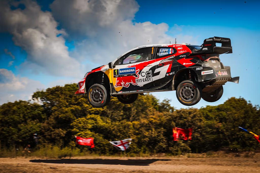 WRC title contenders on the gravel stages of Rally Italia Sardegna 2026